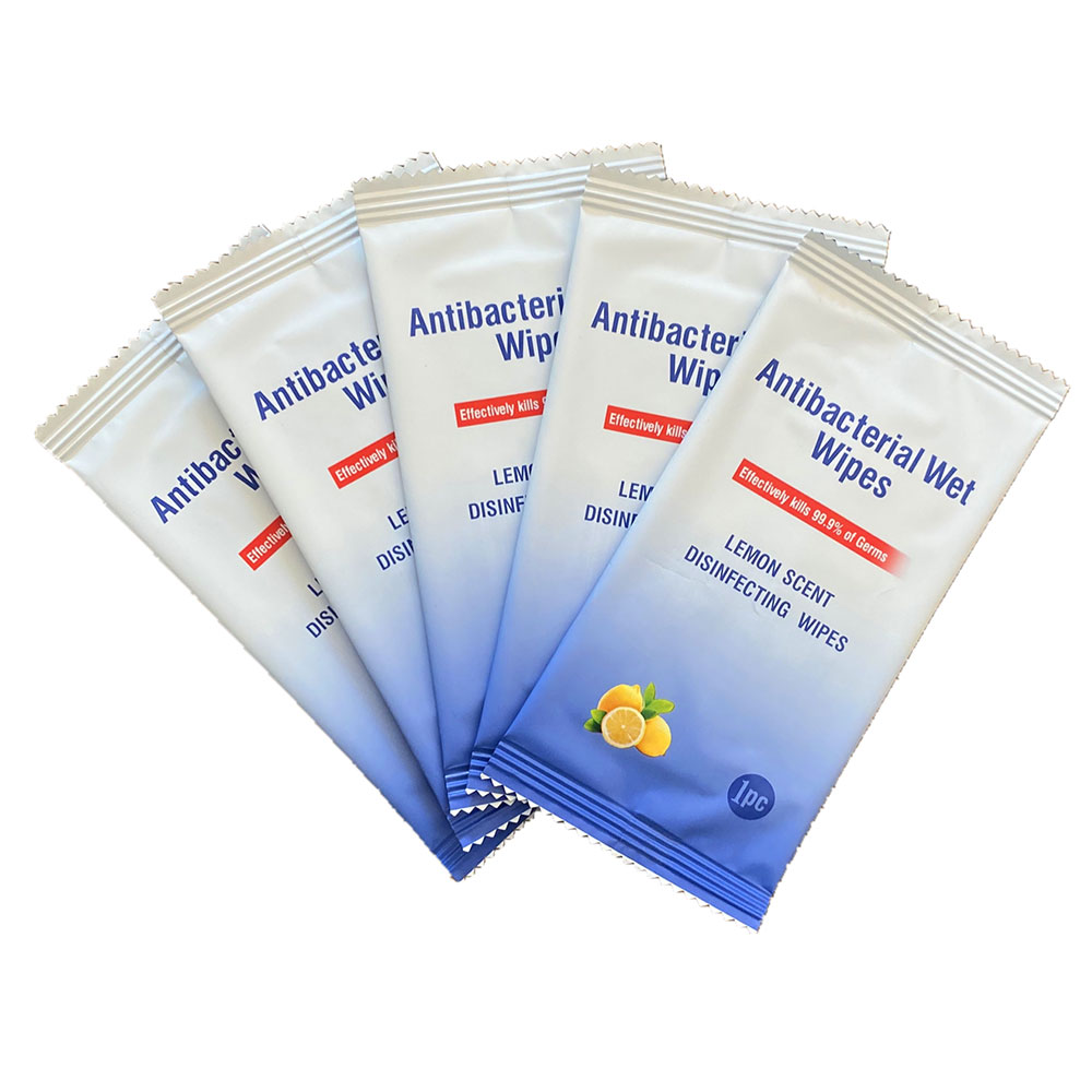 Embalagem única Toalhetes de limpeza antibacterianos